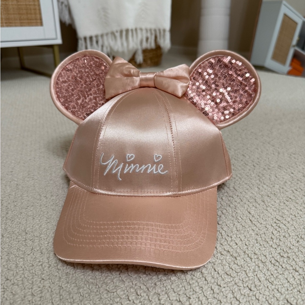 Minnie Mouse Cap with ears Pink Adult size